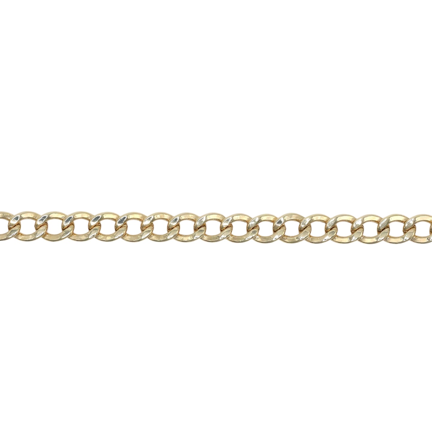 14KT GOLD 5MM CUBAN LINK BRACELET - SIZE 7