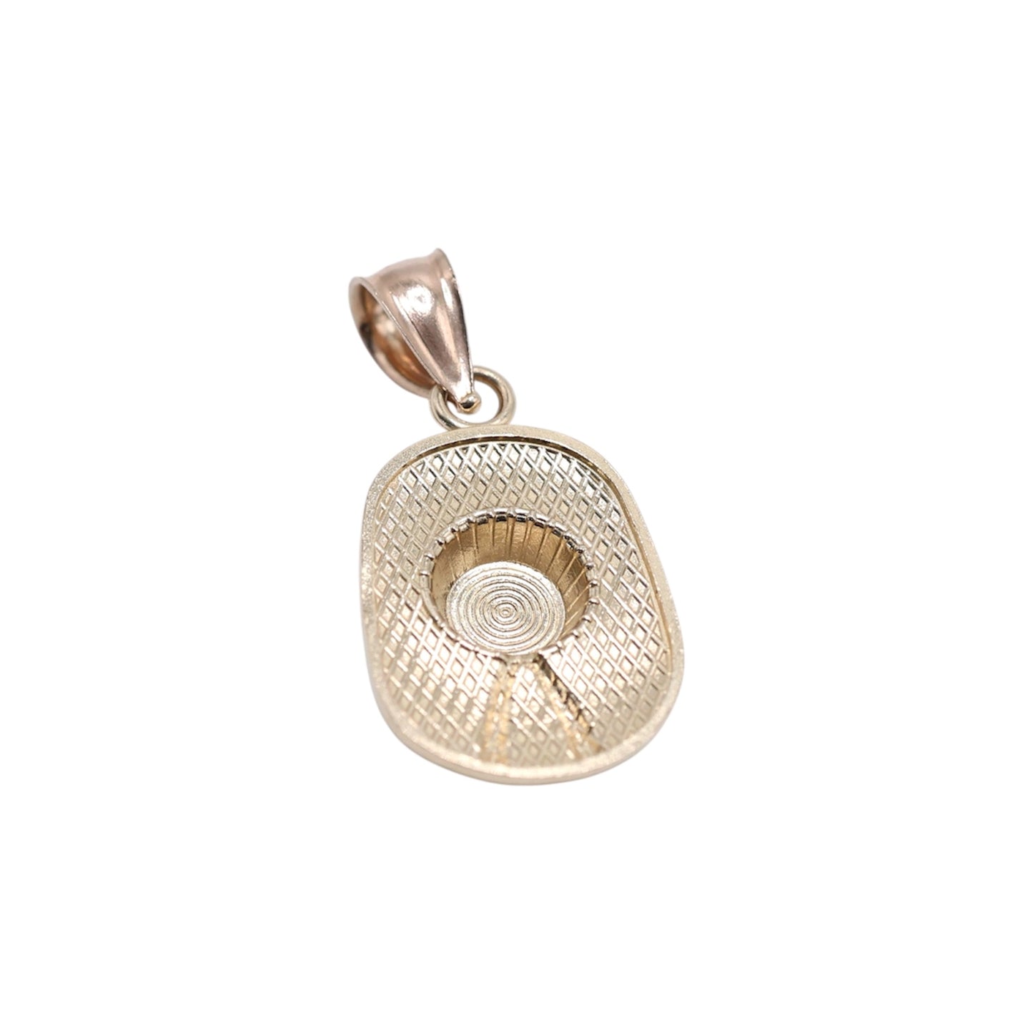 14KT GOLD 3D SOMBRERO PENDANT - SOLID