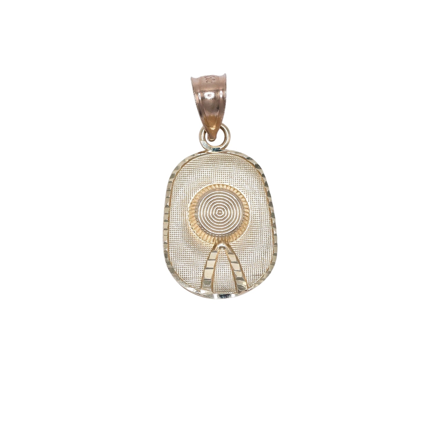 14KT GOLD 3D SOMBRERO PENDANT - SOLID
