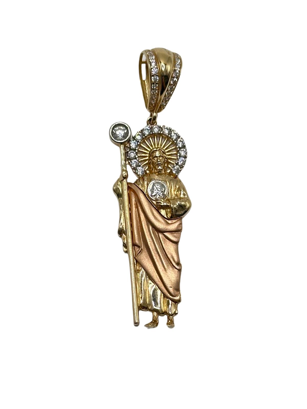 14K GOLD SAN JUDAS PENDANT  41.2MM