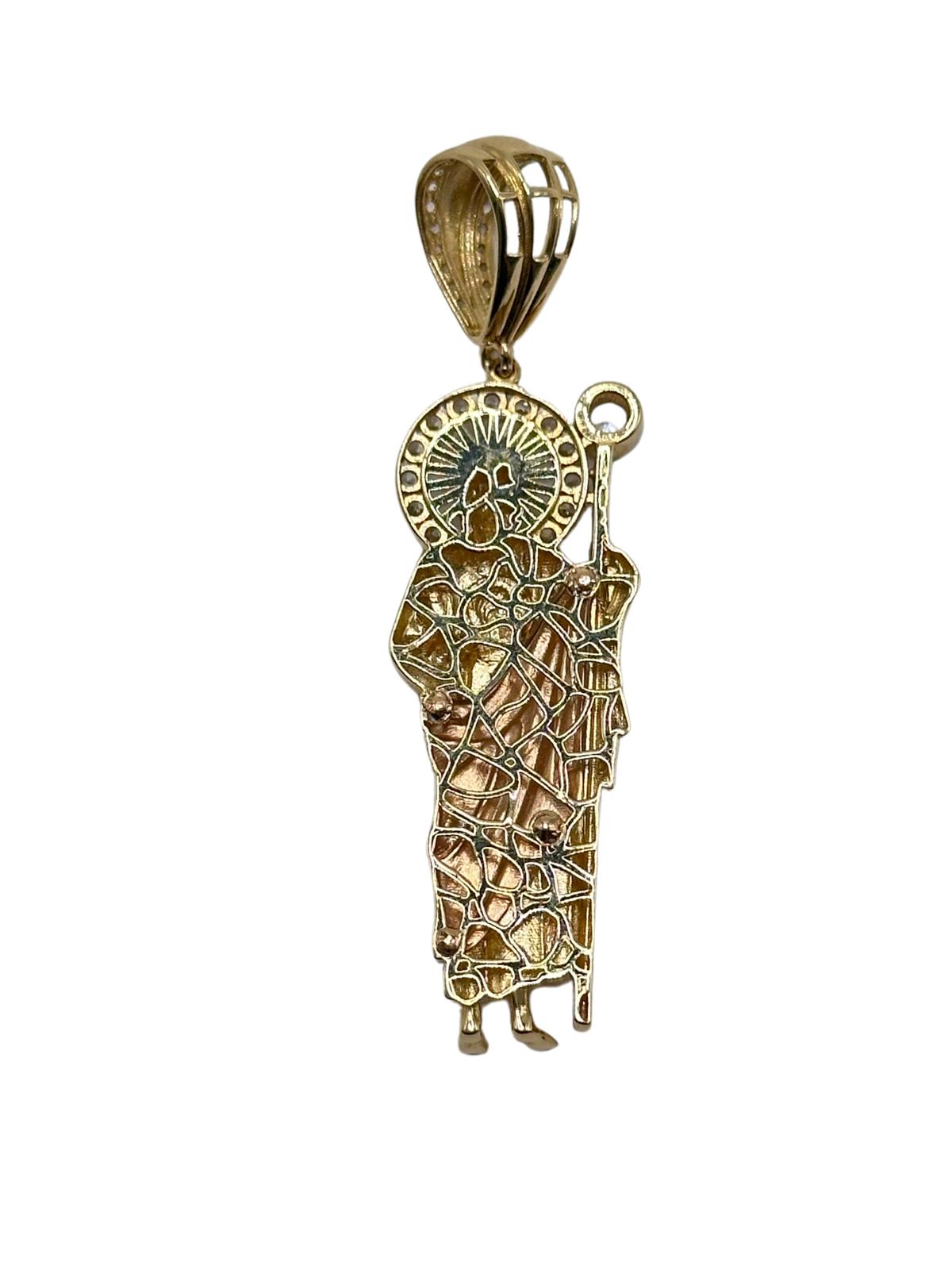 14K GOLD SAN JUDAS PENDANT  41.2MM