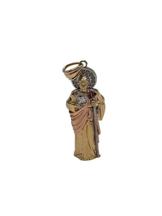 14KT SAN JUDAS PENDANT  31.3MM (3D)