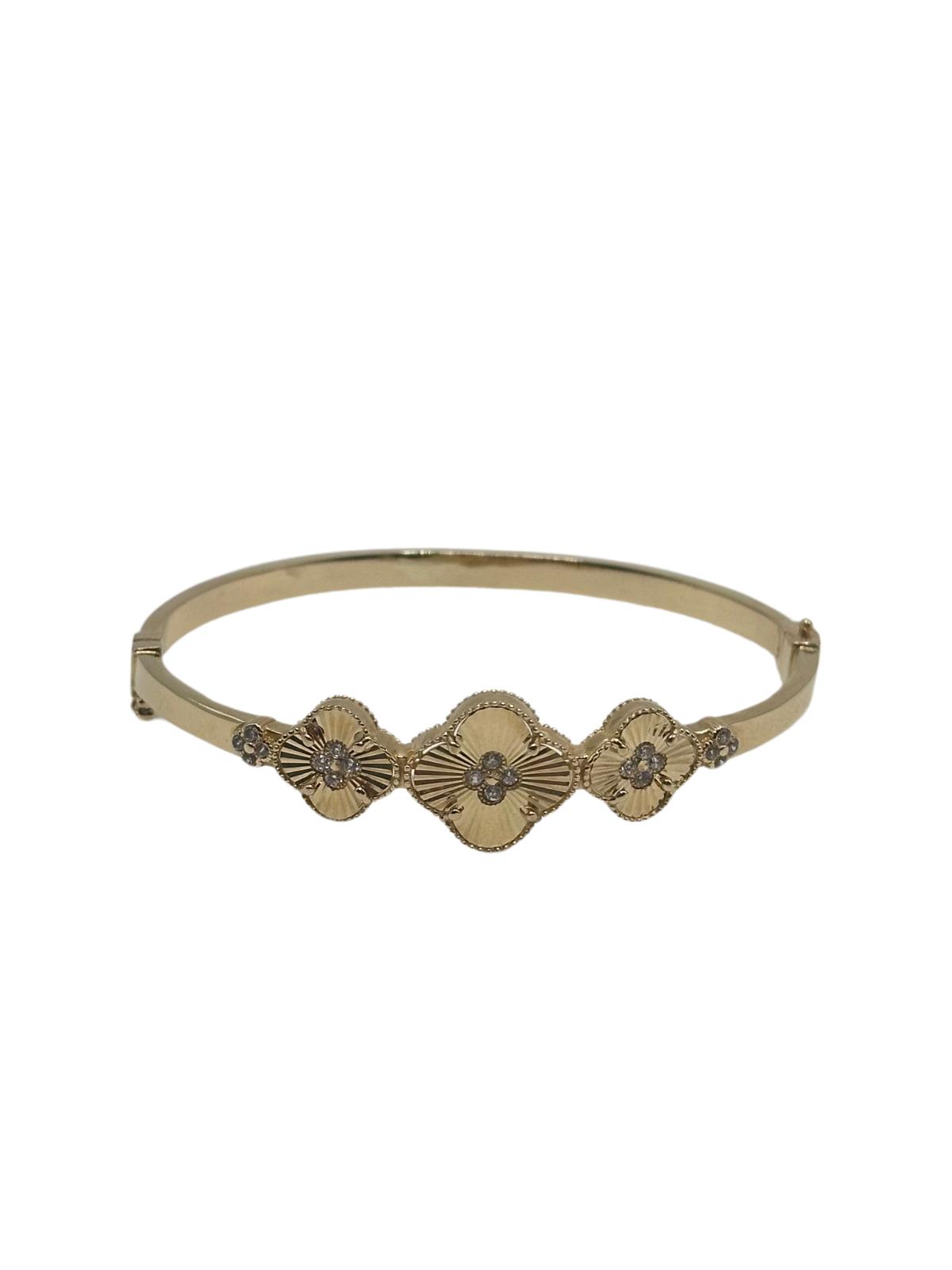 14K GOLD FLOWER BRACELET