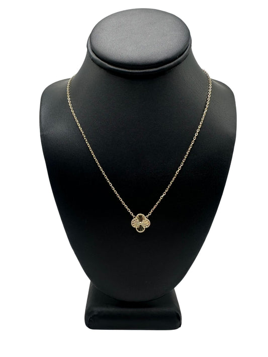 14K GOLD FLOWER NECKLACE