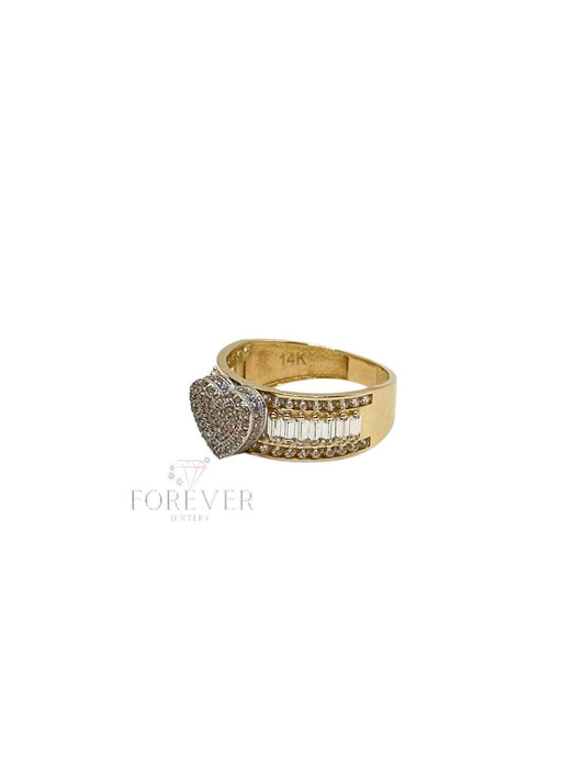 14K GOLD PRINCESS HEART RING